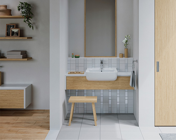 Chau rua Inax AL-345V trong phong mau