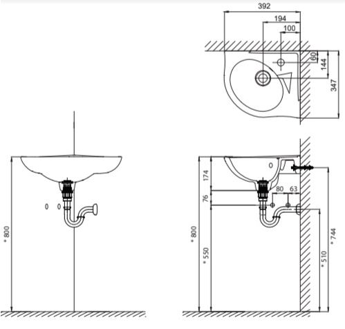 Ban ve chau rua goc Inax
