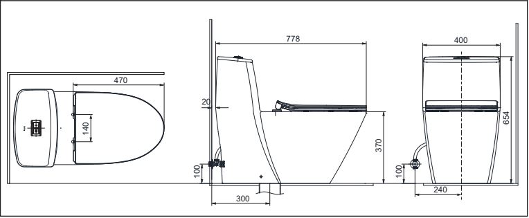 Ban ve ky thuat bon cau Inax AC 919R+CW KA22AVN