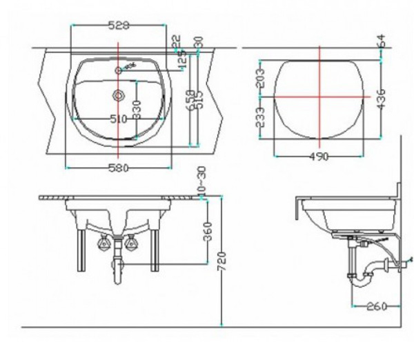 Ban ve ky thuat chau rua Inax AL 2094V