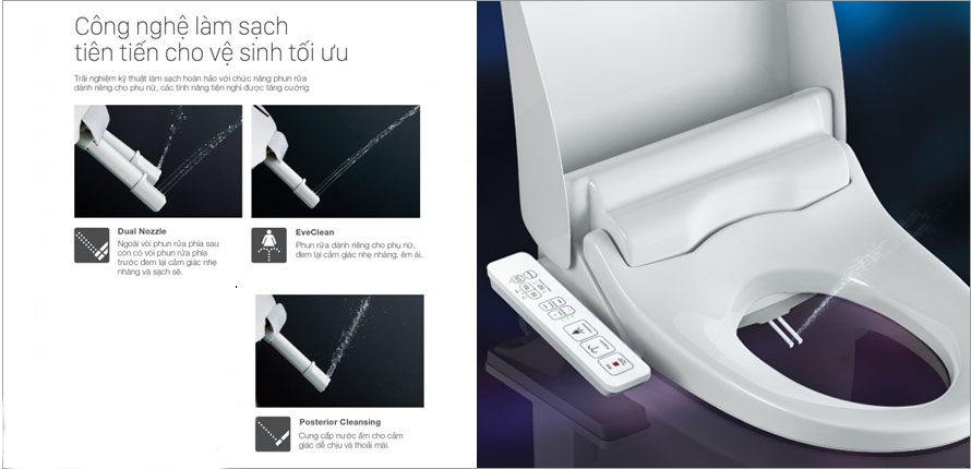 Nắp rửa điện tử Inax&nbsp;CW-H17VN