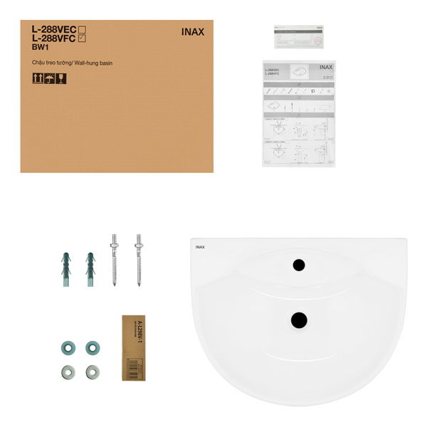 Mo hop chau rua Inax L-288V