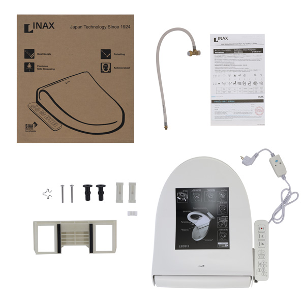 Nắp rửa điện tử Inax CW-H18VN được lắp đặt trên bồn cầu