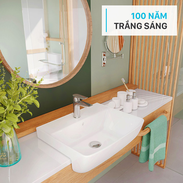 Chau rua Inax AL-345V 100 nam trang sang