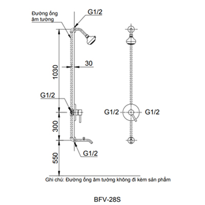 Ban ve ky thuat sen tam am tuong Inax BVF-28S