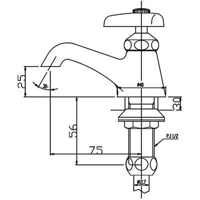 voi chau inax lf 1p banve